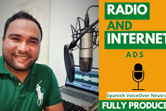 voice and produce your radio commercial and internet ad