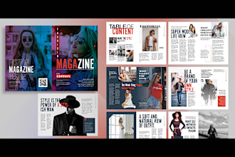 do creative magazine layout, cover and ebook design in adobe indesign