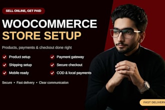 build, design, or setup your woocommerce online store