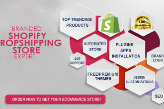 setup shopify website, dropshipping store and print on demand