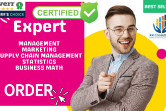 help you in management, marketing, supply chain, statistics, and business math