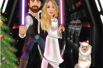 draw you as a star wars character for mother s day gifts