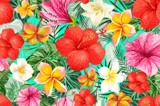 design custom seamless patterns for fabric textile prints