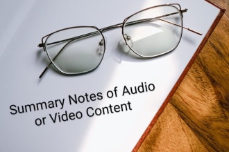 write accurate summary notes of any audio or video content