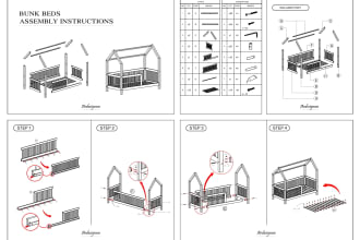 create assembly instructions manual for furniture product