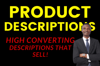write persuasive product descriptions for shopify, amazon and ebay copywriting