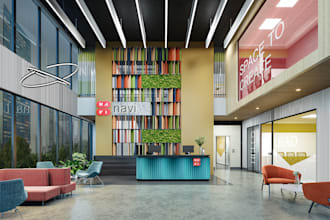 design your office interior and exterior in 3ds max