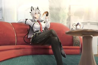 draw high quality anime style illustrations, fanart, and oc