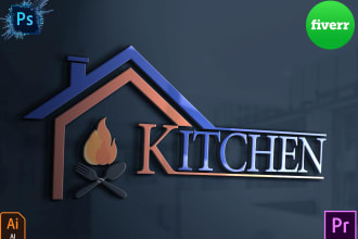 do unique minimalist restaurant kitchen food cafe logo 24h
