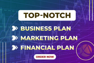 write business plan with valuation and financial model