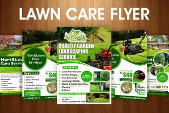 design lawn care flyer and door hanger