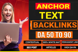 do white hat high quality 35 anchor text SEO dofollow backlinks, link building