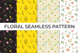 create seamless, floral, repeat, custom vector pattern