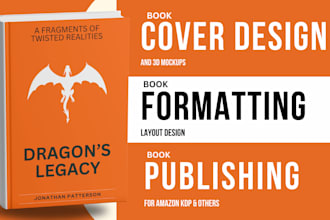 do book formatting and layout design for amazon kdp, ingramspark, lulu and blurb
