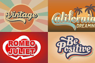 design retro vintage typography t shirt