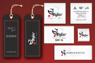 do a simple clothing tag hangtag product label in 6 hours