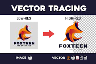 do vector tracing, vectorize, redraw your any image