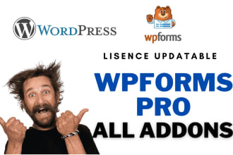 install wpforms pro and addons wordpress website