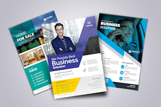 design business flyer, poster, leaflet or brochure