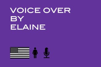 record an american english female voice over