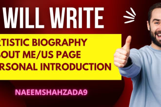 write a biography, about page, introduction, and brand story