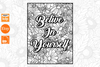 create inspirational quotes coloring book pages for adults amazon kdp