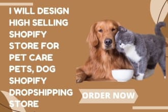 design pet shopify store pet care store dropshipping pet store pet website
