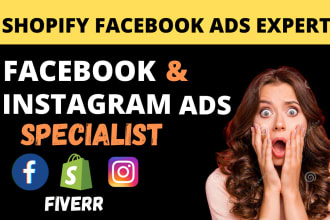 be shopify facebook advertising campaign manager,fb ads expert,run instagram ads