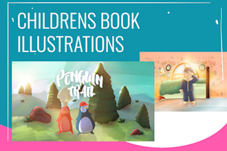 create cute childrens book illustrations