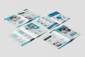 8 pages brochure design, company profile, booklet, business report