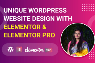 do wordpress website design with elementor and elementor pro