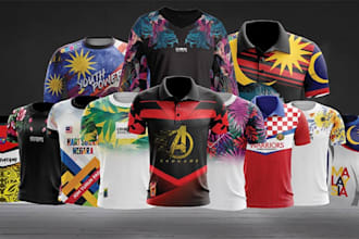 do trendy and custom sports sublimation jersey design