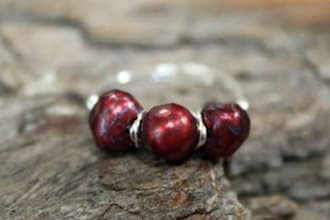 make a sterling silver cranberry Pearl ring