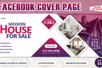 create professional facebook cover page, ads, post or photo