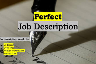write a perfect job description to attract top talent