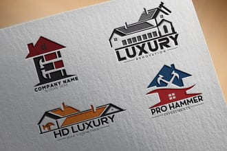 design plumbing gas construction real estate logo