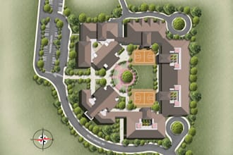 do real estate site plan render