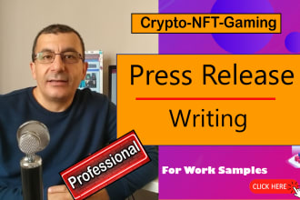 write powerful crypto and nft press release