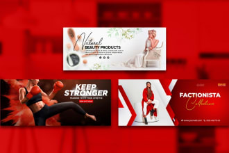 design aesthetic social media cover or website banner, header, ads