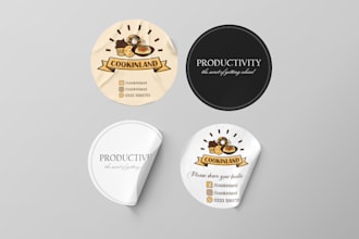 do all types of product packaging, label and sticker design