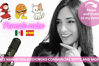 be your female voice over in spanish
