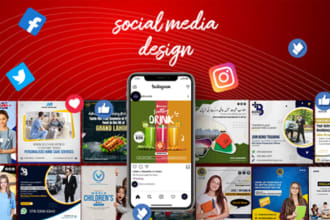 design social media graphics for instagram posts, story facebook post, insta ads