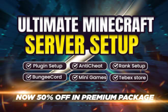 setup and develop a custom minecraft server for you