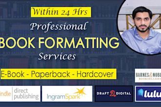 do book formatting and layout design for amazon kindle or any other platform
