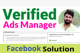 fix your restricted ad accounts and fix the business manager