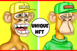 draw unique nft art, cartoon, characters, opensea nft generator