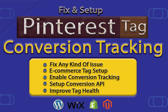 setup or fix pinterest tag conversion API tracking