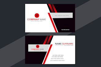 design professional minimal luxurious business cards thank you