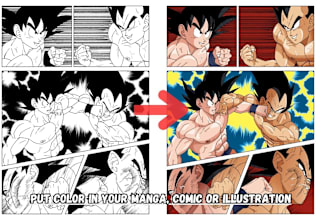 color your manga, comic, webtoon or illustration