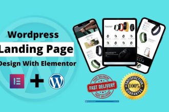 responsive wordpress landing page design with elementor